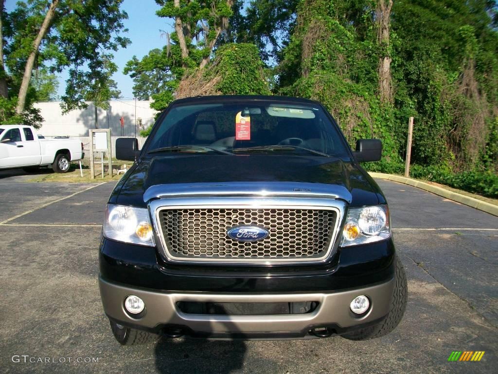 2006 F150 Lariat SuperCrew 4x4 - Black / Black/Medium Flint photo #8