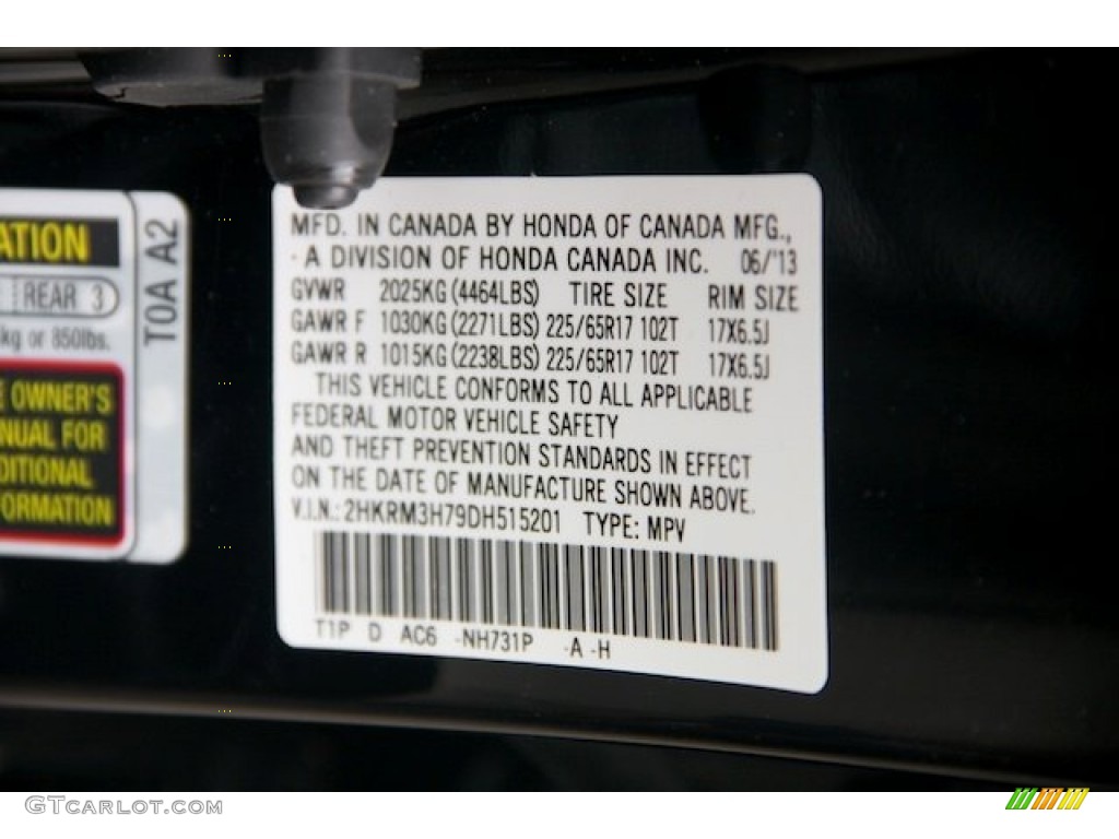 2013 CR-V EX-L - Crystal Black Pearl / Black photo #21