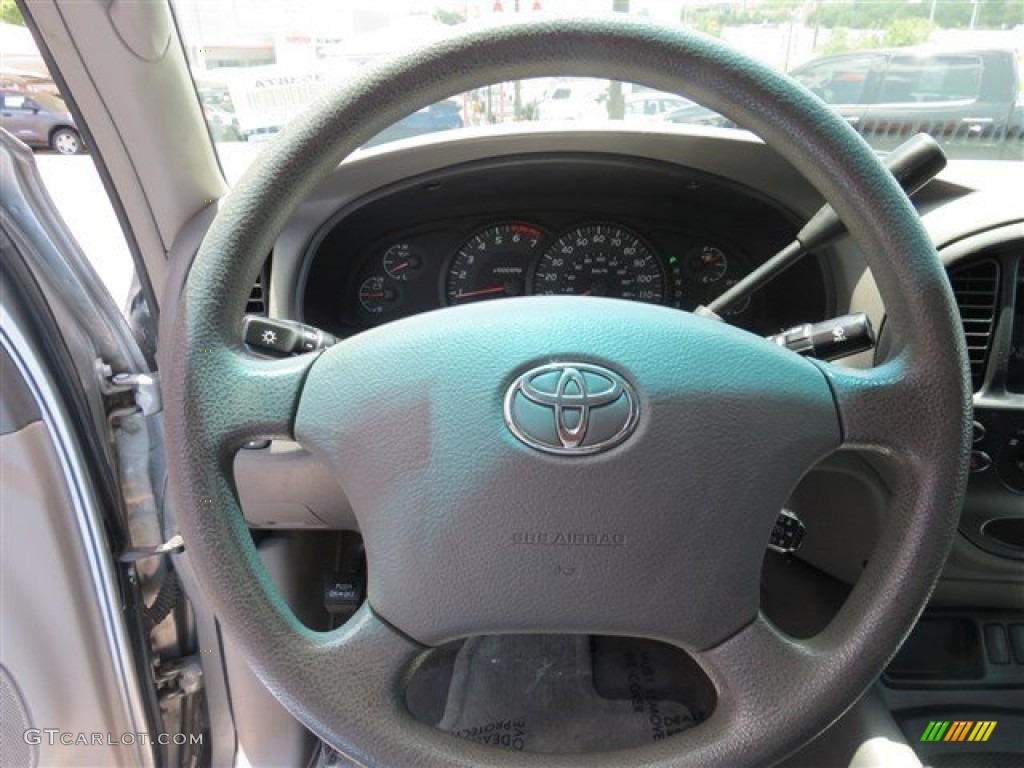 2006 Toyota Tundra SR5 Double Cab 4x4 Light Charcoal Steering Wheel Photo #82680243