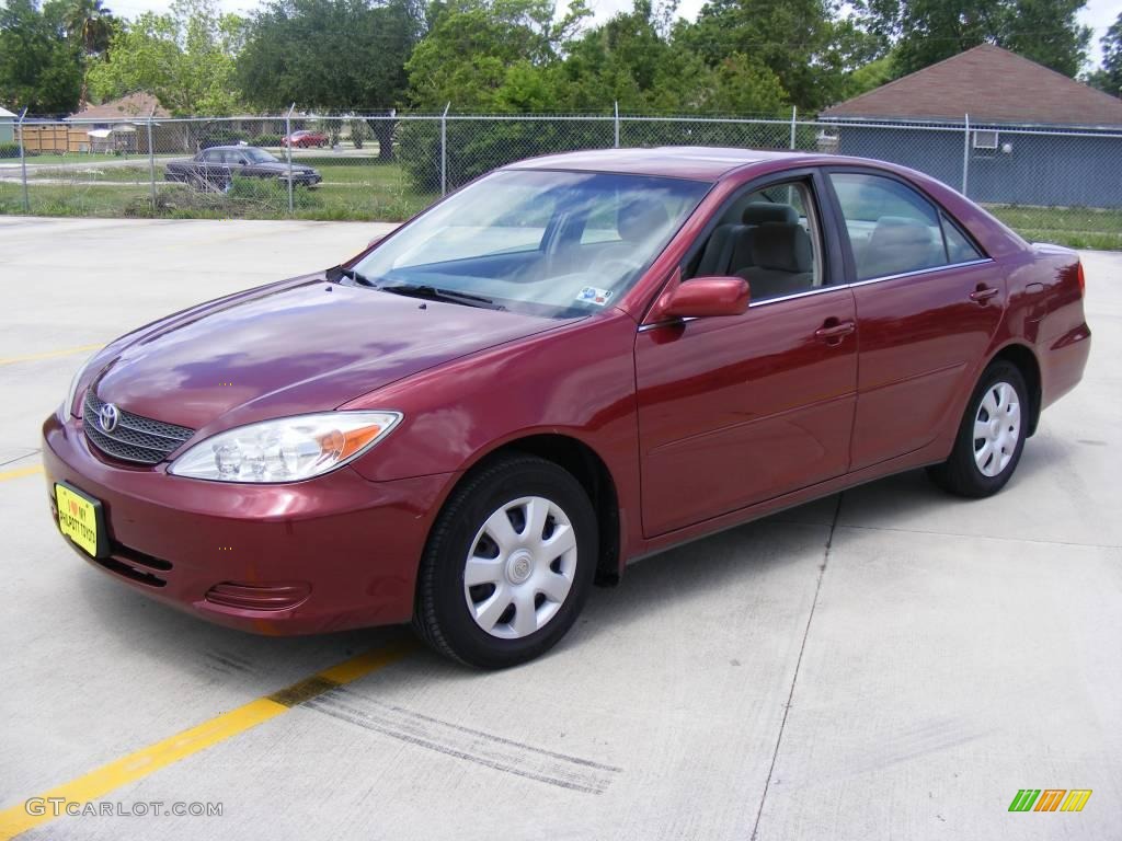 2003 Camry LE - Salsa Red Pearl / Stone photo #7