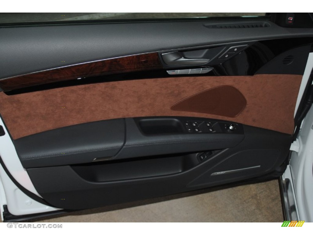 2014 Audi A8 L TDI quattro Nougat Brown Door Panel Photo #82681652