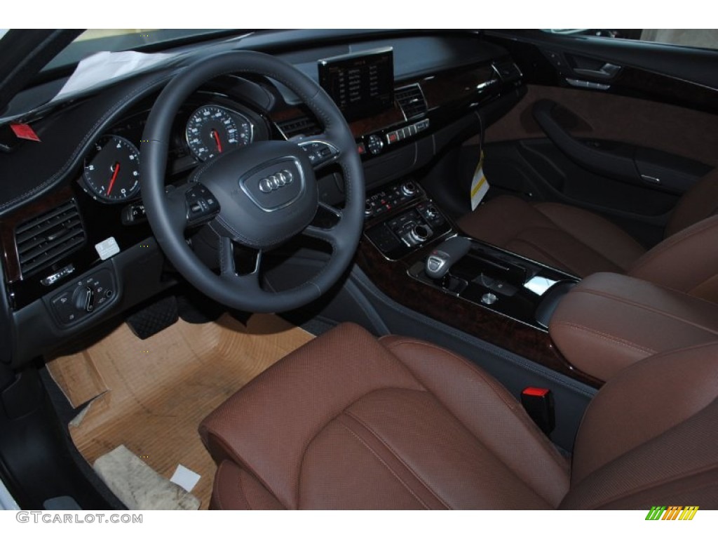 Nougat Brown Interior 2014 Audi A8 L TDI quattro Photo #82681672