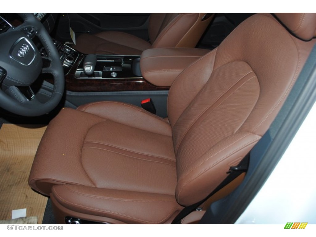 Nougat Brown Interior 2014 Audi A8 L TDI quattro Photo #82681690