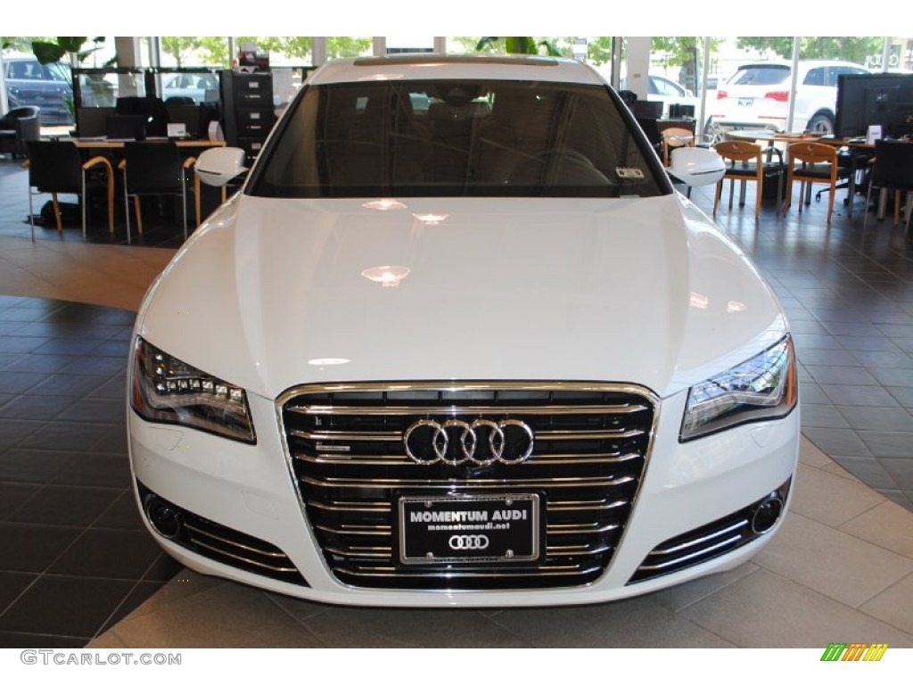 2014 A8 L TDI quattro - Glacier White Metallic / Nougat Brown photo #2