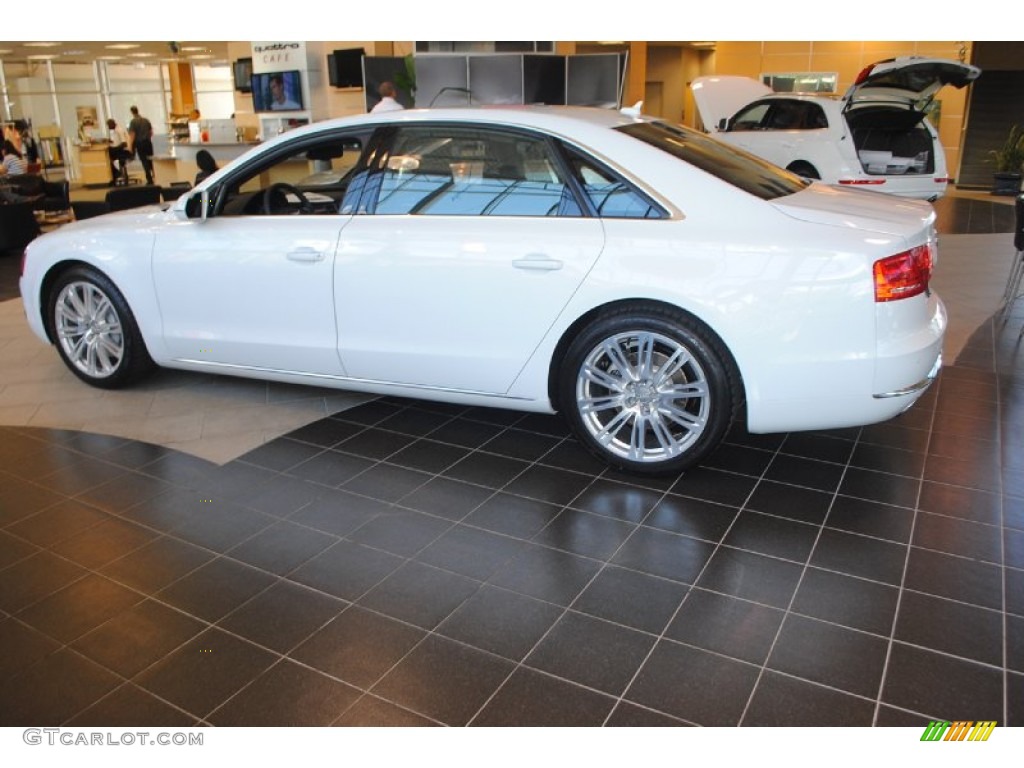 Glacier White Metallic 2014 Audi A8 L TDI quattro Exterior Photo #82682464