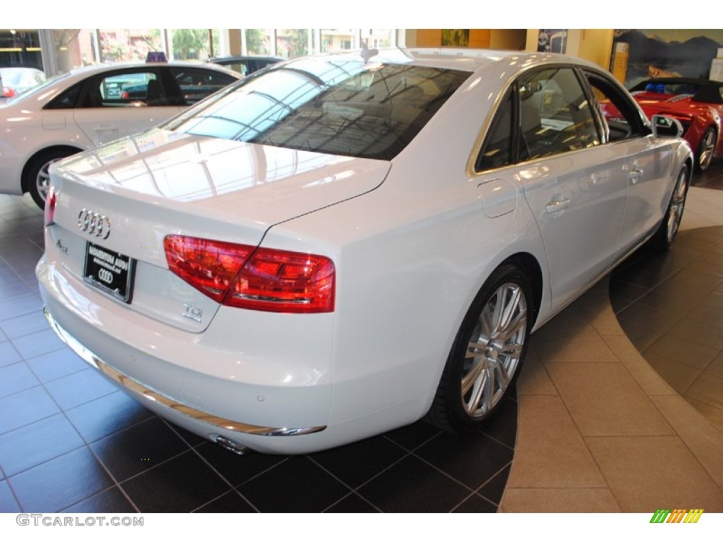 2014 A8 L TDI quattro - Glacier White Metallic / Nougat Brown photo #8