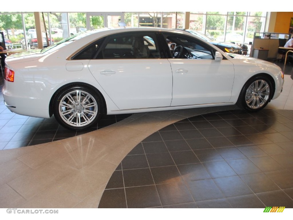 2014 A8 L TDI quattro - Glacier White Metallic / Nougat Brown photo #9