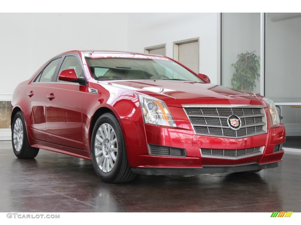 Crystal Red Tintcoat 2010 Cadillac CTS 3.0 Sedan Exterior Photo #82683975
