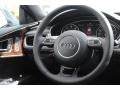 2013 Audi A7 Black Interior Steering Wheel Photo