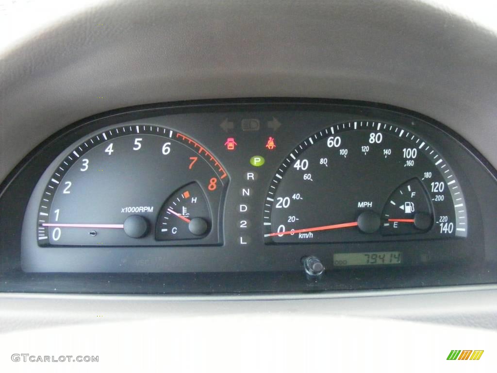 2003 Camry LE - Salsa Red Pearl / Stone photo #49