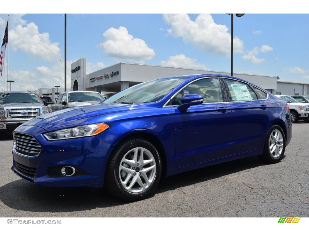 2013 Fusion SE 1.6 EcoBoost - Deep Impact Blue Metallic / Dune photo #3