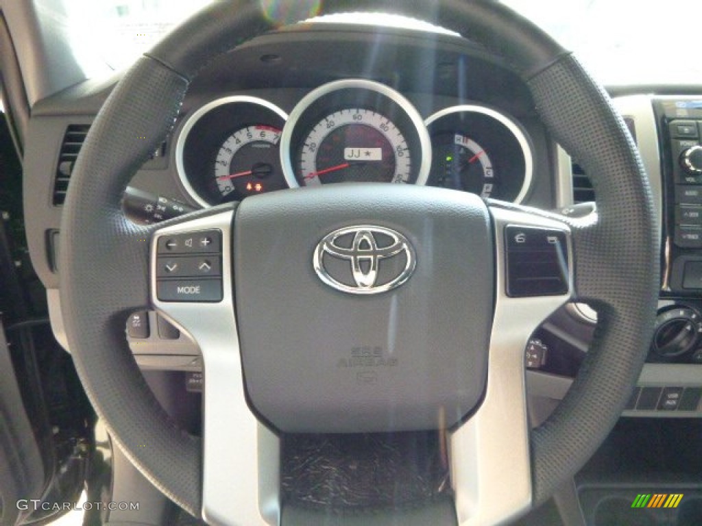 2013 Toyota Tacoma V6 TRD Sport Double Cab 4x4 Graphite Steering Wheel Photo #82688847
