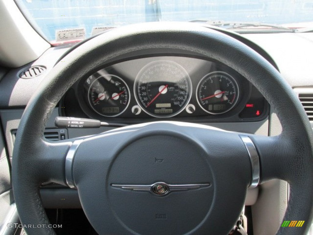 2006 Chrysler Crossfire Limited Coupe Dark Slate Gray/Medium Slate Gray Steering Wheel Photo #82689882