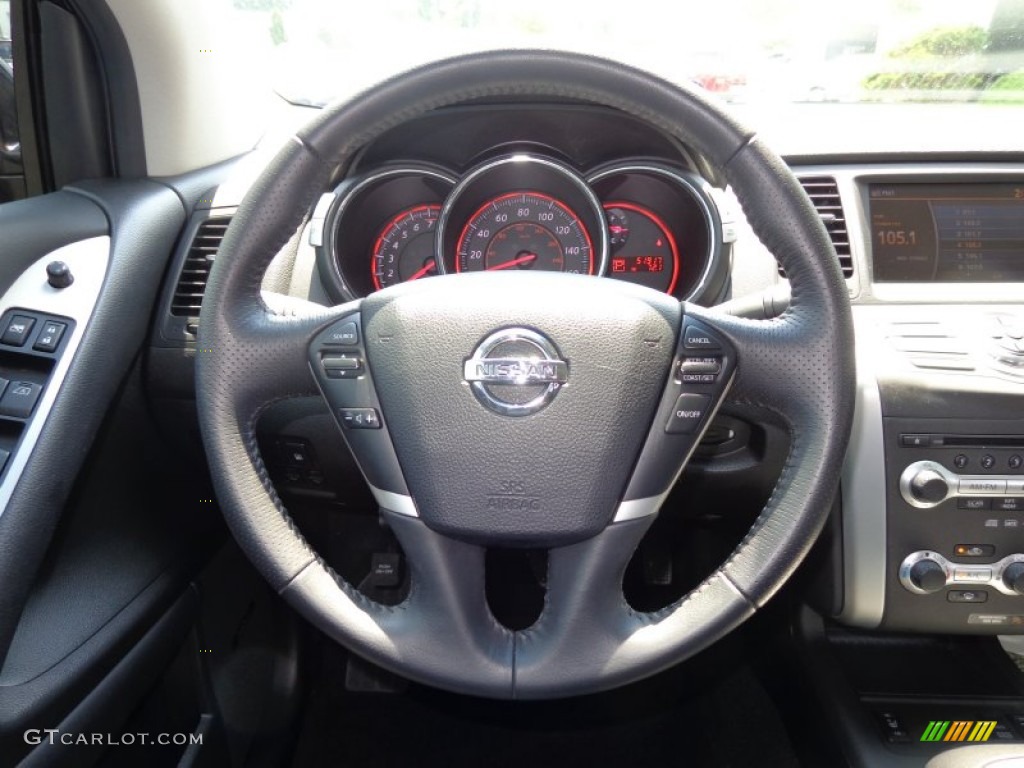2010 Nissan Murano SL AWD Black Steering Wheel Photo #82692935