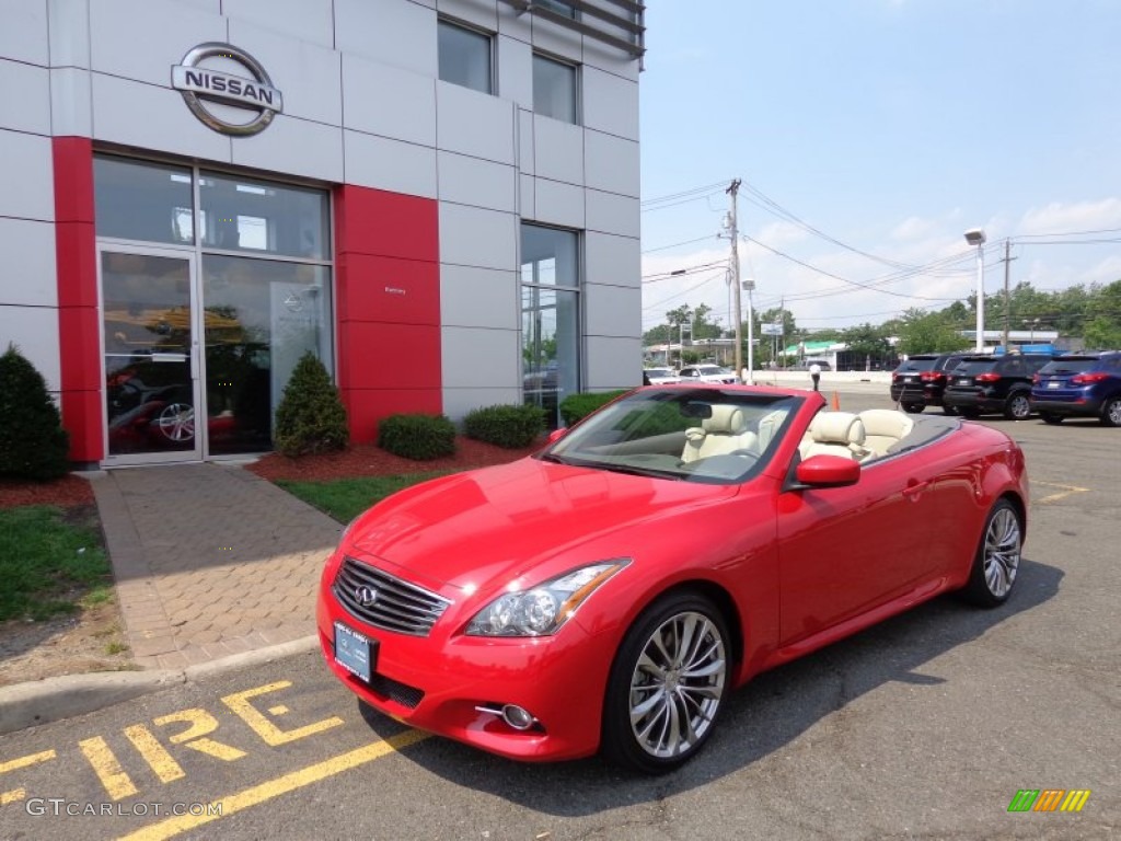 2012 G 37 Convertible - Vibrant Red / Wheat photo #1