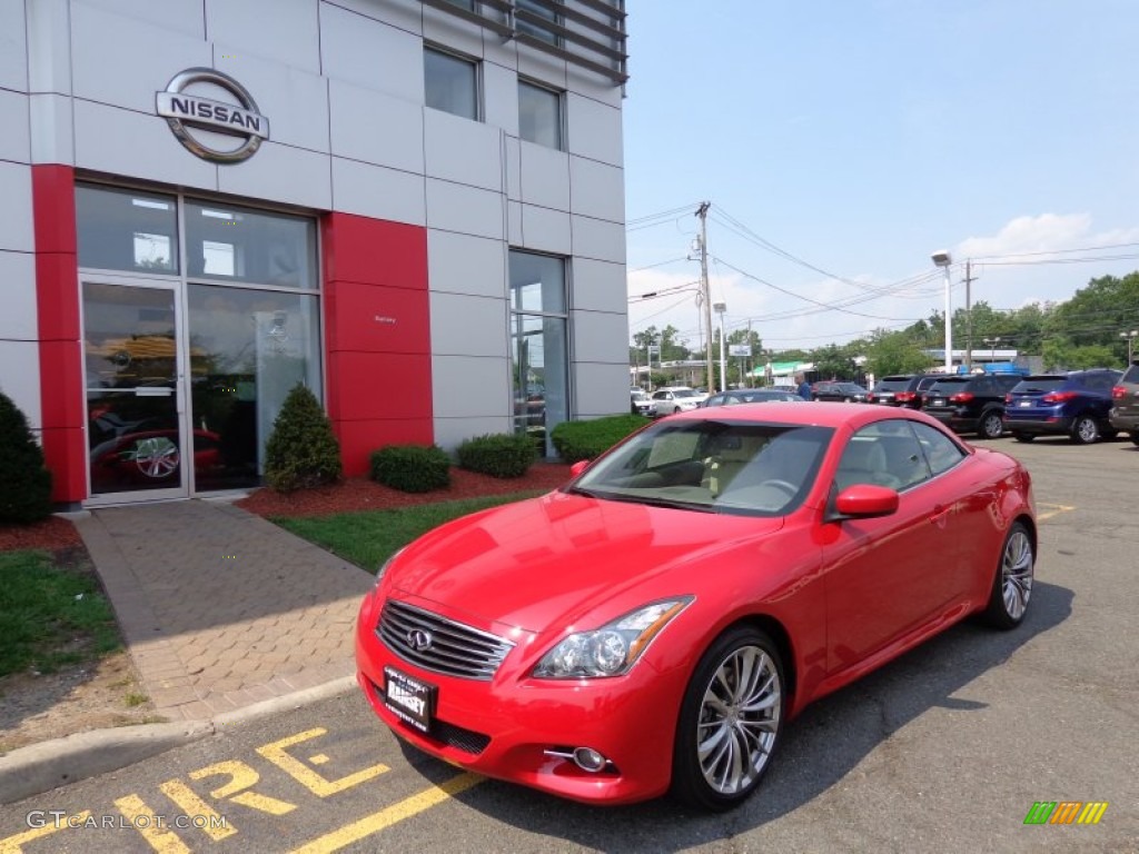 2012 G 37 Convertible - Vibrant Red / Wheat photo #2