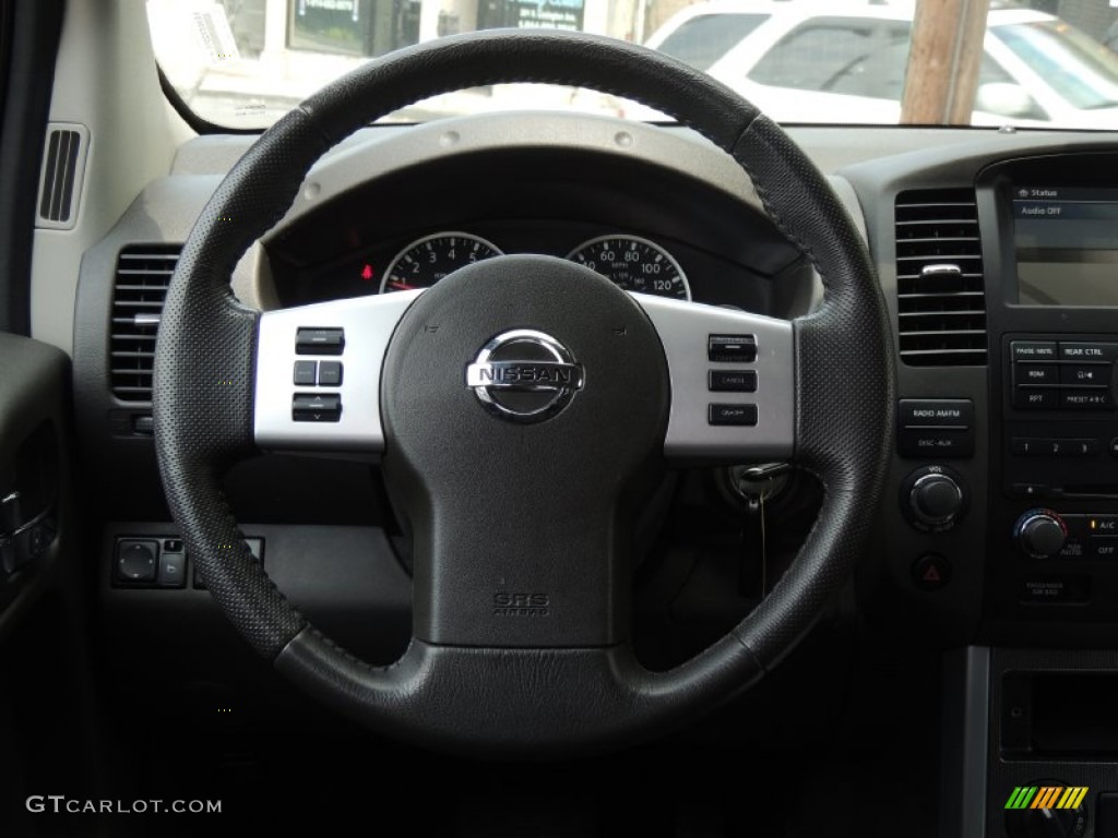 2012 Nissan Pathfinder S 4x4 Graphite Steering Wheel Photo #82694855