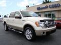 2009 White Sand Tri Coat Metallic Ford F150 Lariat SuperCrew 4x4  photo #2