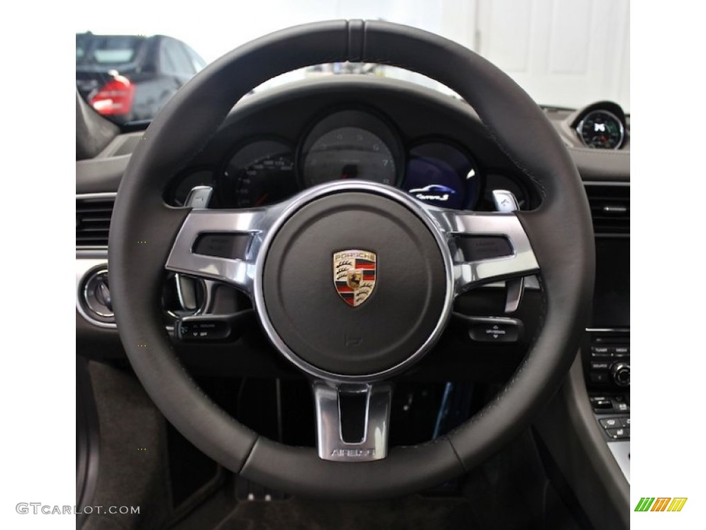 2013 Porsche 911 Carrera S Coupe Agate Grey Steering Wheel Photo #82695981