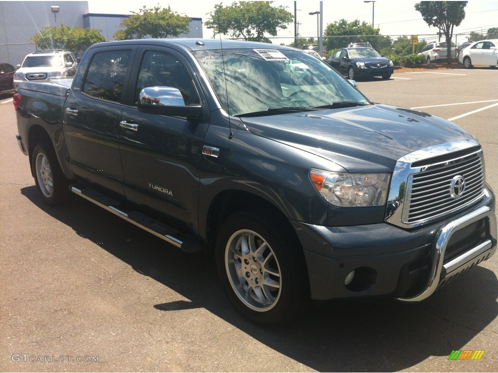 2010 Tundra Limited CrewMax - Slate Gray Metallic / Red Rock photo #1