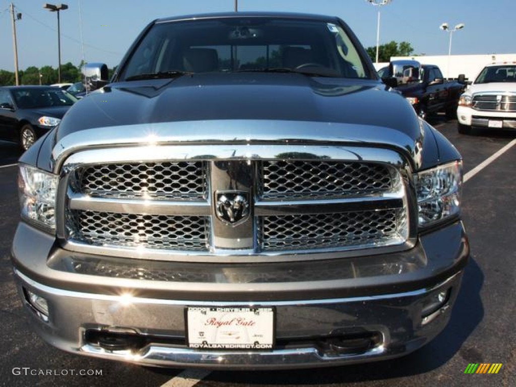 2011 Ram 1500 Laramie Crew Cab 4x4 - Mineral Gray Metallic / Light Pebble Beige/Bark Brown photo #7