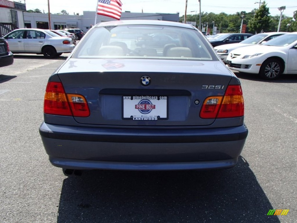 2005 3 Series 325i Sedan - Steel Blue Metallic / Sand photo #6