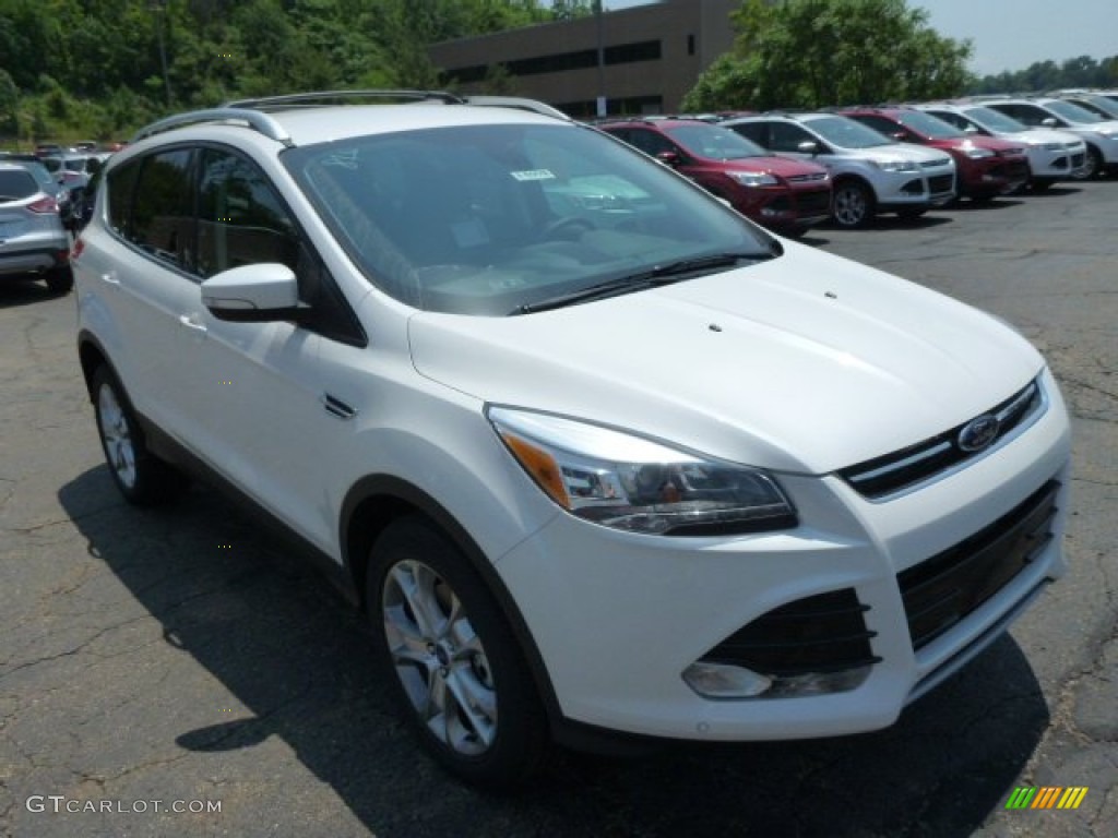 White Platinum 2014 Ford Escape Titanium 1.6L EcoBoost 4WD Exterior Photo #82698869