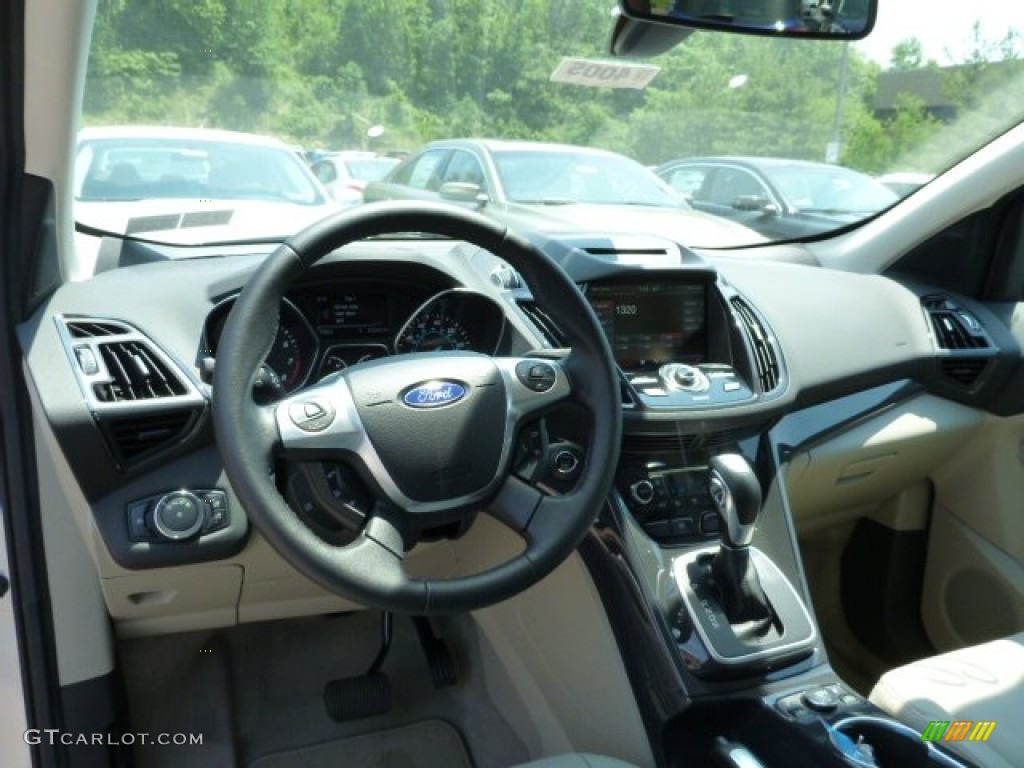 2014 Ford Escape Titanium 2.0L EcoBoost 4WD Medium Light Stone Dashboard Photo #82699685
