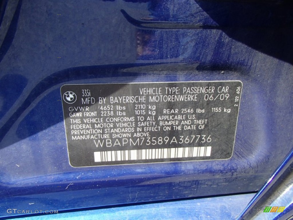 2009 3 Series 335i Sedan - Montego Blue Metallic / Beige photo #16