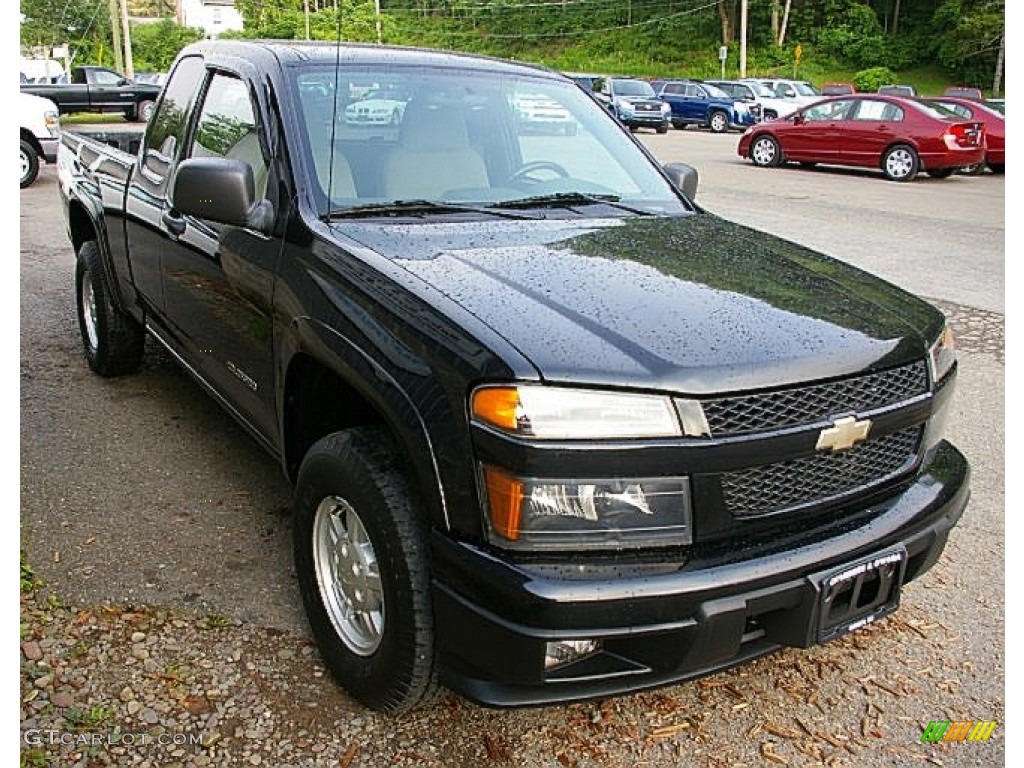 Black 2005 Chevrolet Colorado LS Extended Cab 4x4 Exterior Photo #82701301