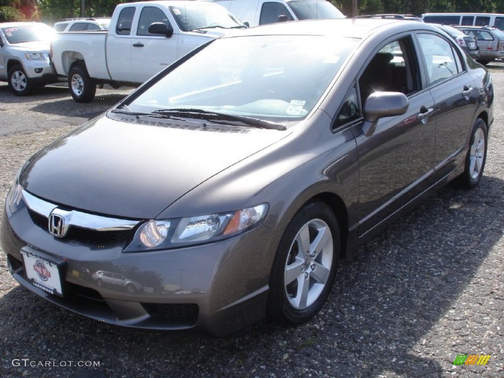 2009 Civic LX-S Sedan - Urban Titanium Metallic / Black photo #1