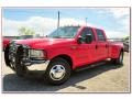 2002 Red Ford F350 Super Duty XLT Crew Cab Dually  photo #1