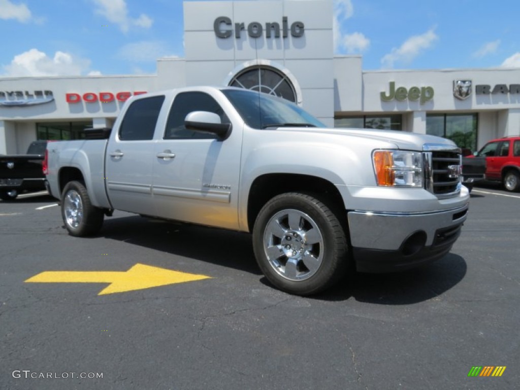 2011 Sierra 1500 SLT Crew Cab 4x4 - Pure Silver Metallic / Dark Titanium/Light Titanium photo #1