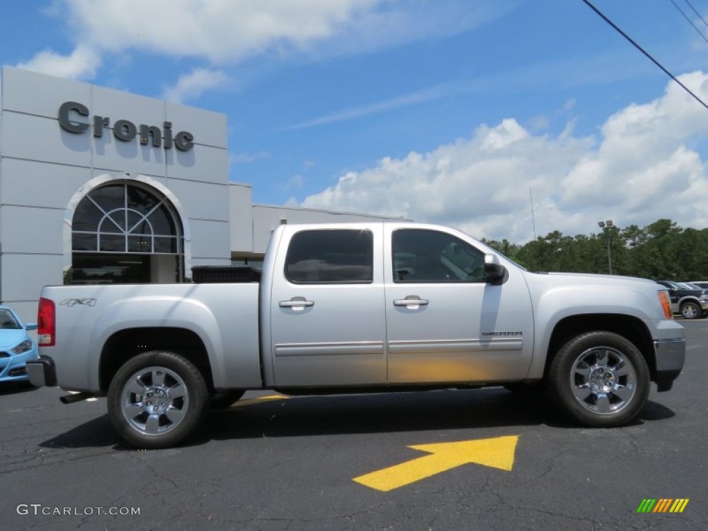 2011 Sierra 1500 SLT Crew Cab 4x4 - Pure Silver Metallic / Dark Titanium/Light Titanium photo #8