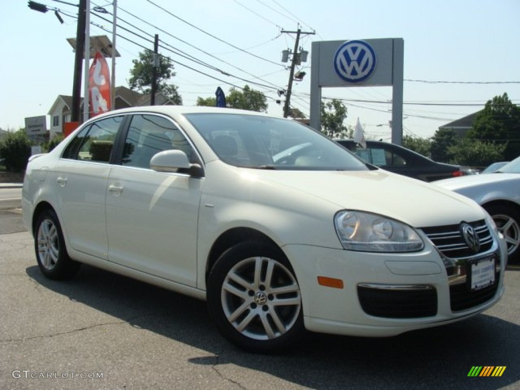 2007 Jetta Wolfsburg Edition Sedan - Campanella White / Pure Beige photo #1
