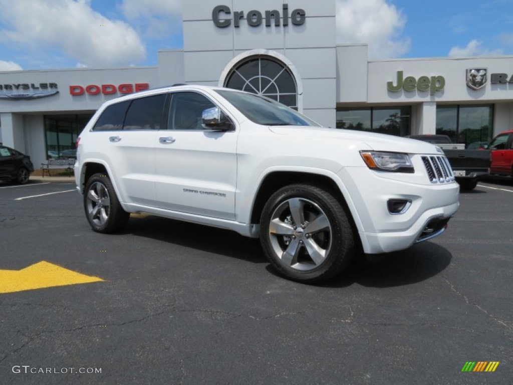 2014 Grand Cherokee Overland - Bright White / Overland Nepal Jeep Brown Light Frost photo #1