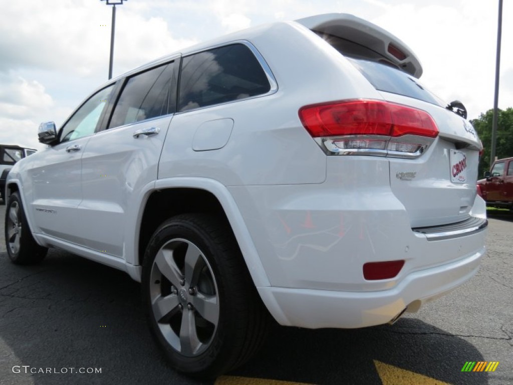 2014 Grand Cherokee Overland - Bright White / Overland Nepal Jeep Brown Light Frost photo #5