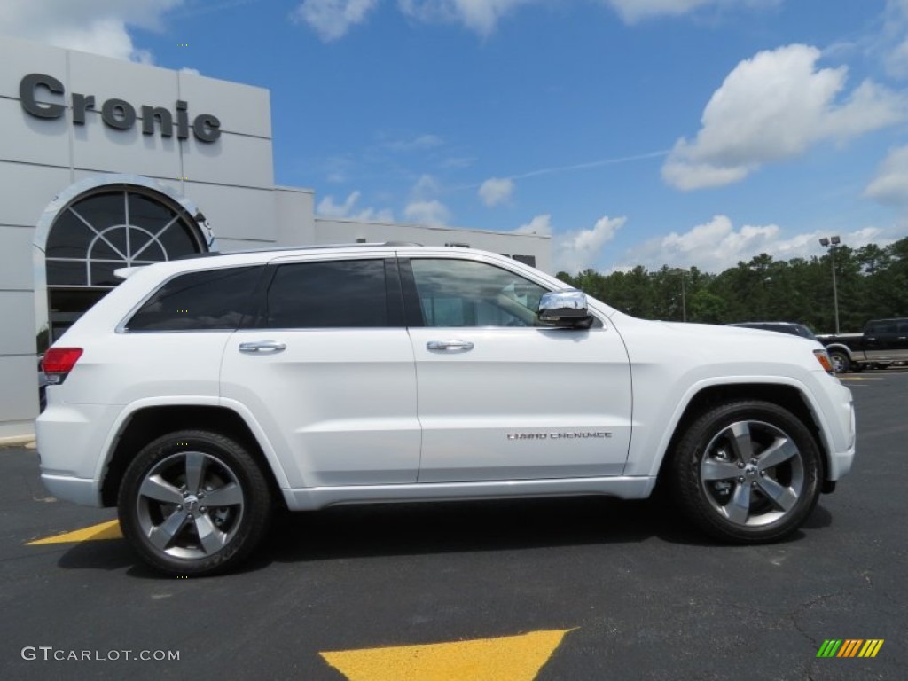 2014 Grand Cherokee Overland - Bright White / Overland Nepal Jeep Brown Light Frost photo #8