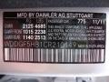  2012 C 350 Sport Iridium Silver Metallic Color Code 775