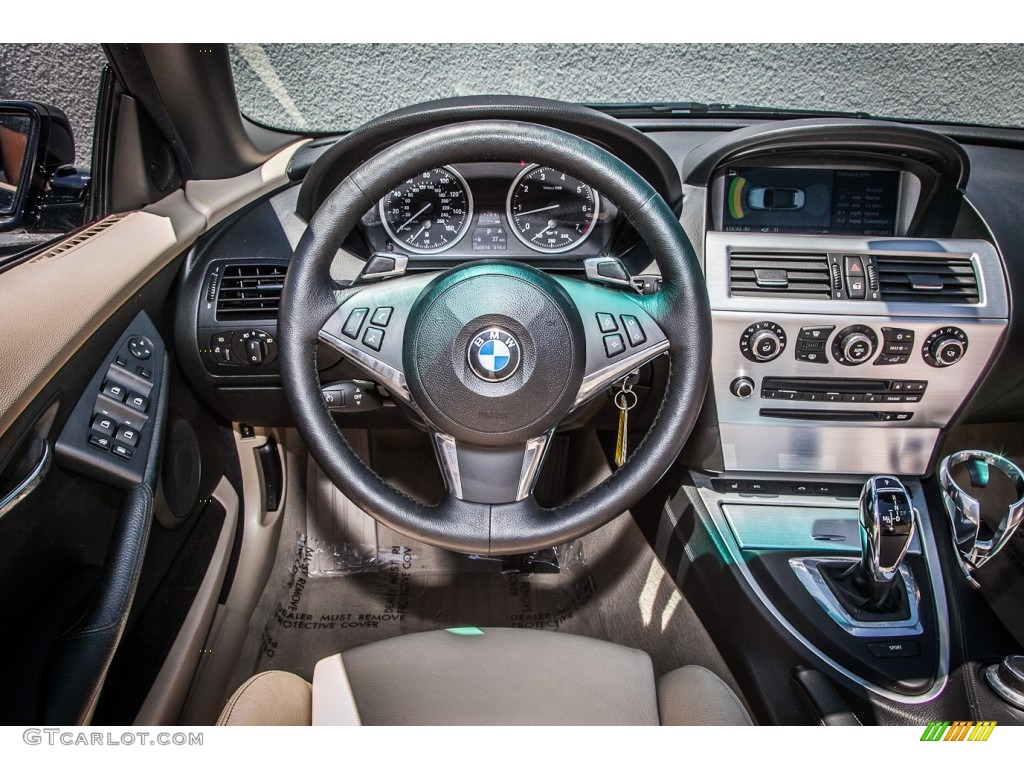 2008 BMW 6 Series 650i Convertible Cream Beige Dashboard Photo #82706227