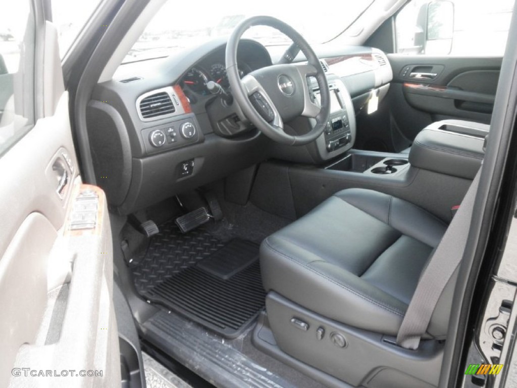Ebony Interior 2014 GMC Sierra 3500HD SLE Crew Cab 4x4 Photo #82706589