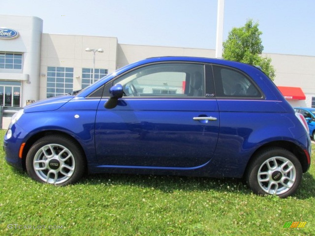 Azzurro (Blue) 2012 Fiat 500 c cabrio Pop Exterior Photo #82706951