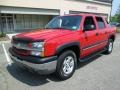 2004 Victory Red Chevrolet Avalanche 1500 Z71 4x4  photo #2