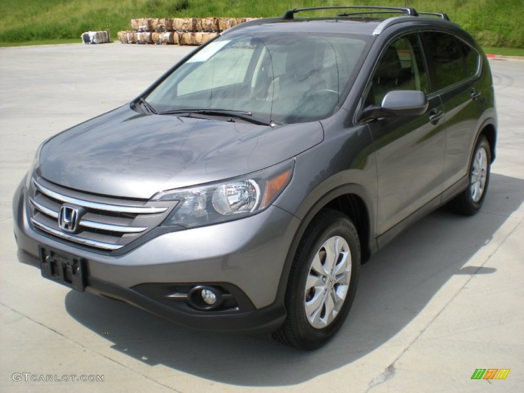 2012 CR-V EX-L 4WD - Opal Sage Metallic / Gray photo #2