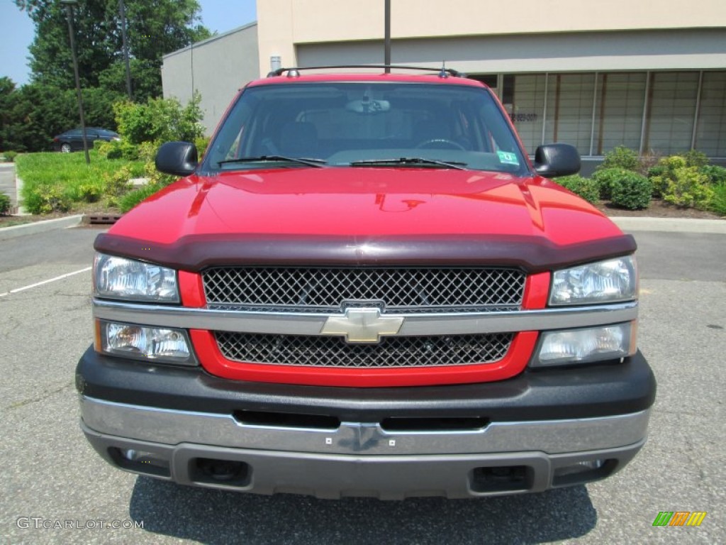 2004 Avalanche 1500 Z71 4x4 - Victory Red / Dark Charcoal photo #12