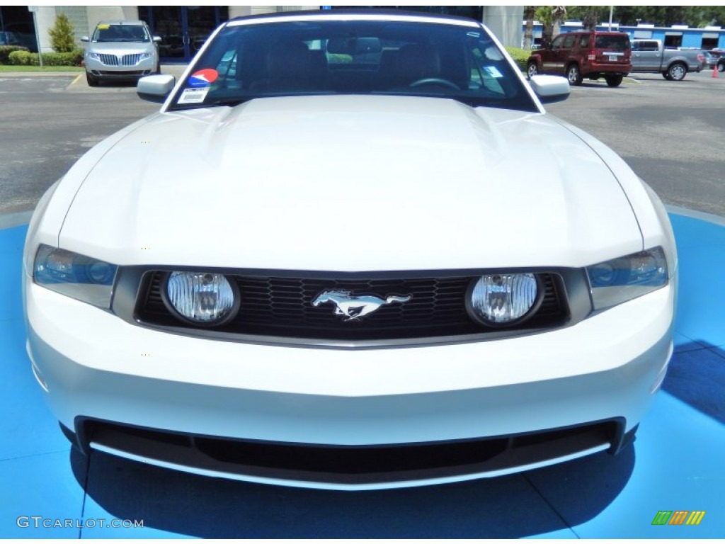 2012 Mustang GT Premium Convertible - Performance White / Saddle photo #8