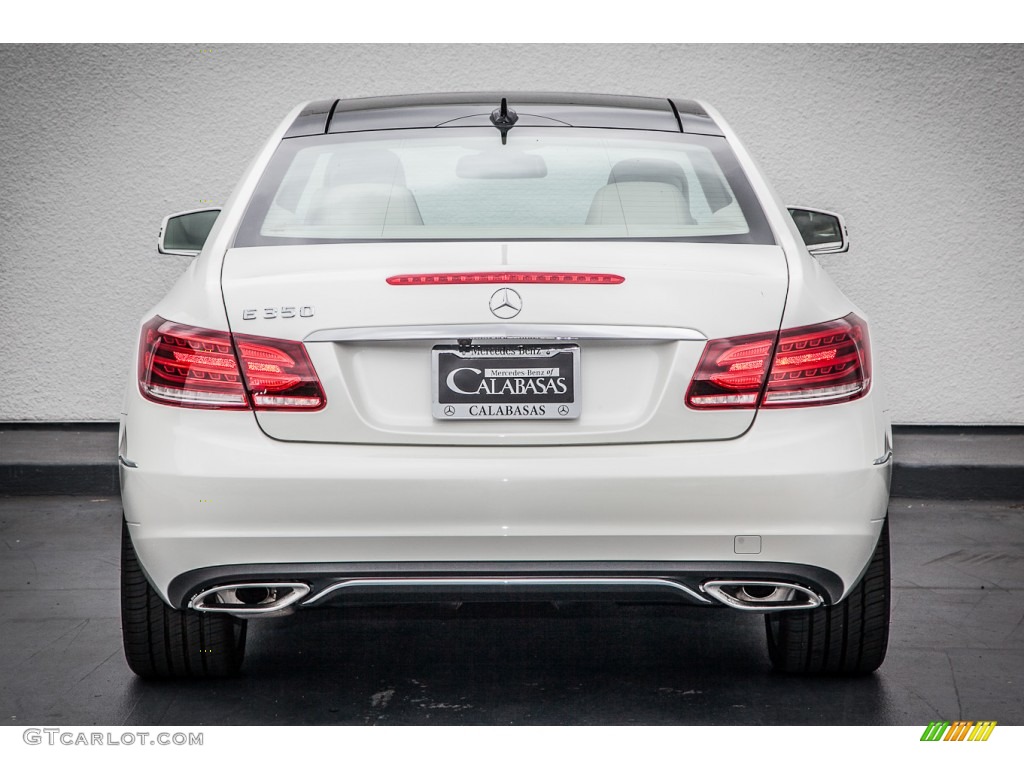 2014 E 350 Coupe - Diamond White Metallic / Silk Beige/Espresso Brown photo #3