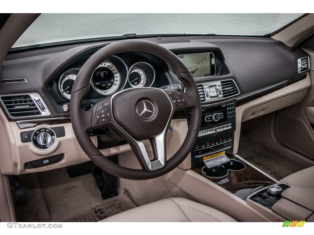 2014 Mercedes-Benz E 350 Coupe Silk Beige/Espresso Brown Dashboard Photo #82709344
