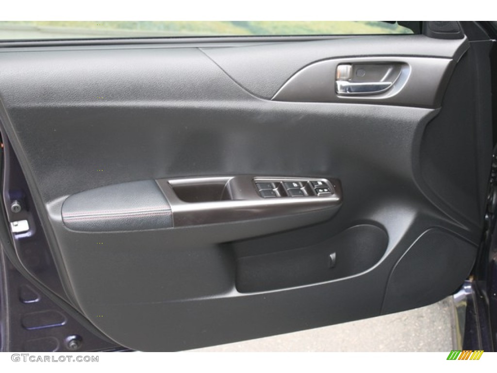 2011 Subaru Impreza WRX STi STI  Black/Alcantara Door Panel Photo #82711064
