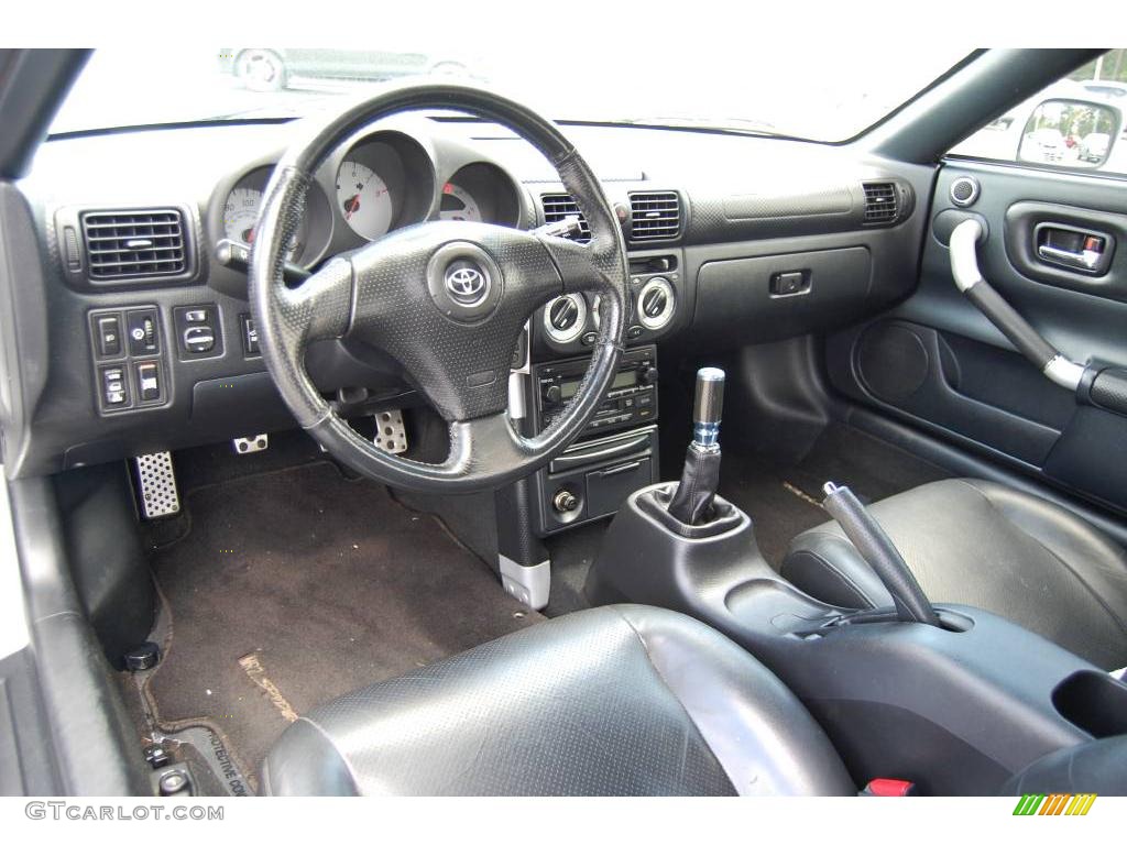 Black Interior 2004 Toyota MR2 Spyder Roadster Photo #8271151